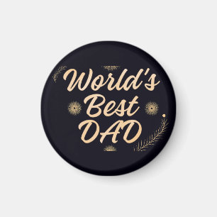 Bester Papa der Welt Einfache Typografie Väter Magnet
