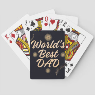 Bester Papa der Welt Einfache Typografie Väter Spielkarten