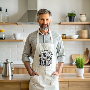 Bester Papa der Welt herzliche Typografie Lange Schürze