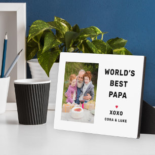 Bester Papa der Welt Individuelles Familienfoto Fotoplatte