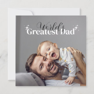Bester Papa der Welt: Personalisierbare Fotogrußka Feiertagskarte
