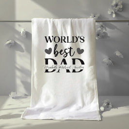 Bester Papa der Welt Personalisiertes Badetuch Badehandtuch