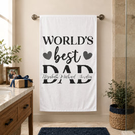 Bester Papa der Welt Personalisiertes Badetuch Badehandtuch