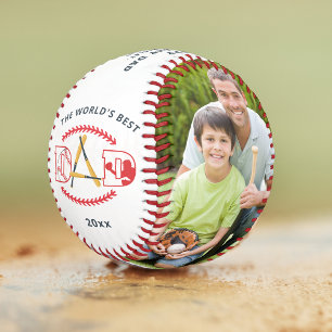 Bester Papa der Welt - Personalisiertes Fotogesche Baseball