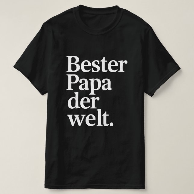 Bester Papa der Welt T-Shirt (Design vorne)