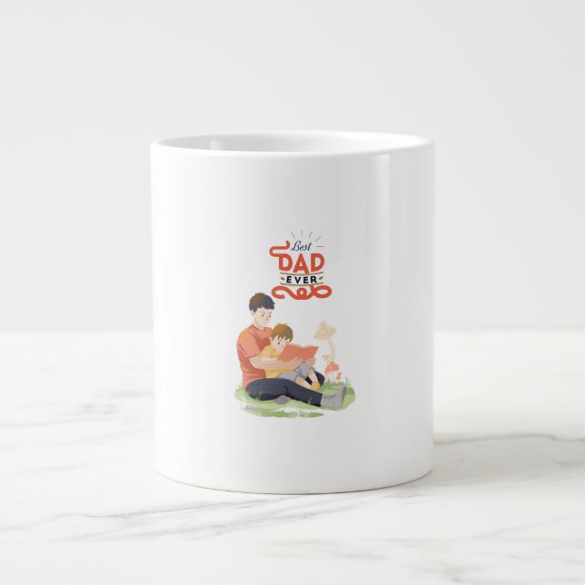 Bester Papa ever Kaffeetasse Jumbo-Tasse (Vorderseite)