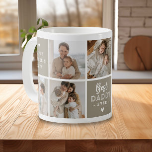"'Bester Papa Ever' Nachricht Individuelle 7-Foto- Kaffeetasse