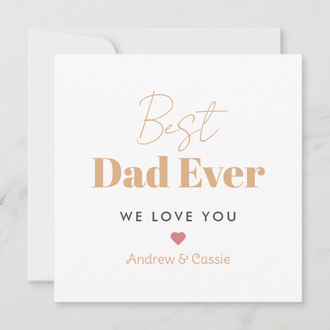 Bester Papa Feiertagskarte (Vorderseite)