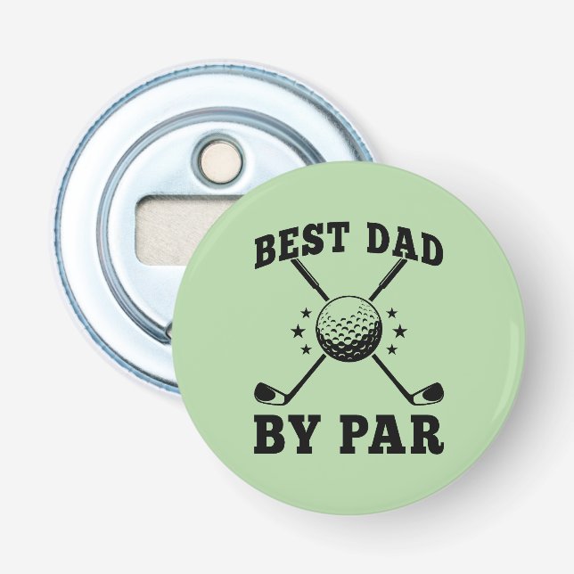 Bester Papa Flaschenöffner mit Druckknopf (Vorderseite)
