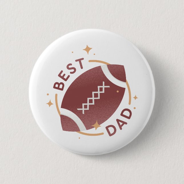 Bester Papa Football  Button (Vorderseite)
