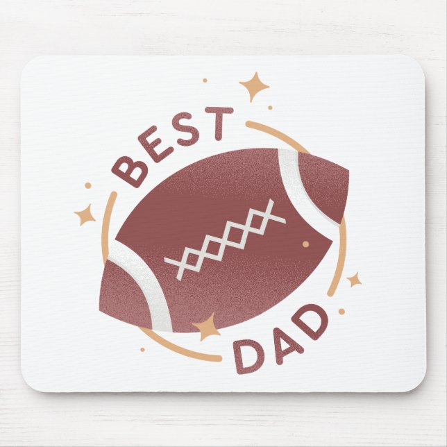 Bester Papa Football  Mousepad (Vorne)