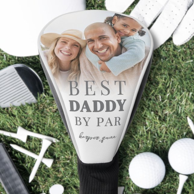 Bester Papa Foto Vater Golf Headcover (Best Daddy Photo Father Golf Head Cover )