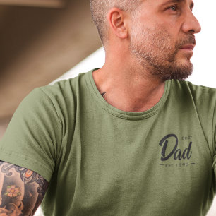 Bester Papa Gegründetes Datum Typografie Vater T-Shirt