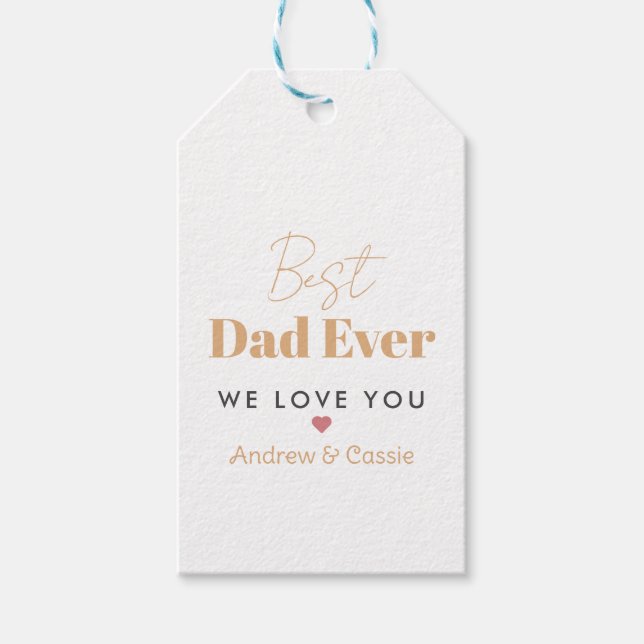 Bester Papa Geschenkanhänger (Vorderseite)