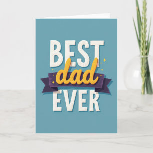 Bester Papa Goldene Schriftkarte Karte