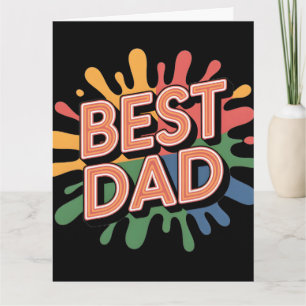 Bester Papa Grafik: Retro-Lettering zum Vatertag Karte