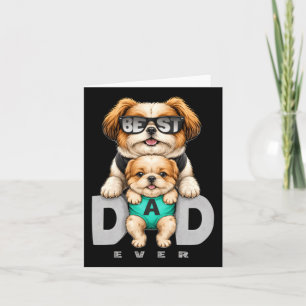 Bester Papa Hund Lustiges Vatertagsgeschenk Süßer Karte