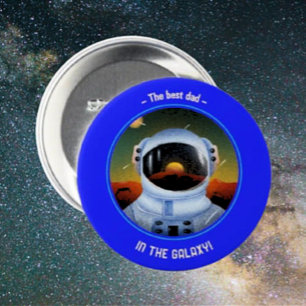 Bester Papa im Galaxie-Button Button