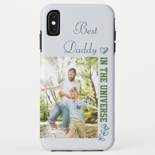 Bester Papa im Universe Custom Foto Case-Mate iPhone Hülle (Rückseite)