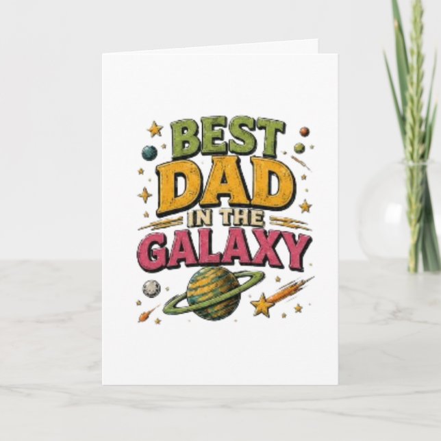 „Bester Papa im Universum“ Karte (Vorderseite)