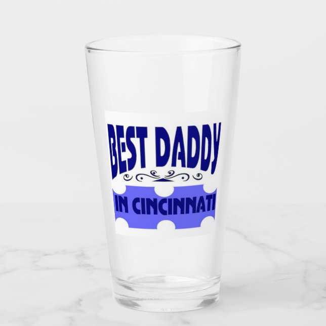 Bester Papa in Cincinnati Glas (Vorderseite)