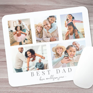 Bester Papa Individuelles Foto Familien-Collage Mousepad