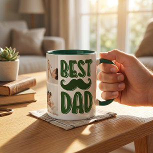 Bester Papa individuelles Foto Vatertagsgeschenk f Tasse
