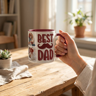 Bester Papa individuelles Foto Vatertagsgeschenk f Tasse