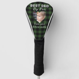 Bester Papa Individuelles Kinderfoto Grünes Büffel Golf Headcover