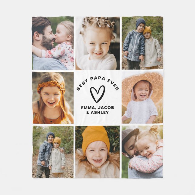 Bester Papa-Instagramm für je 8 Foto Fleecedecke (Vorderseite)