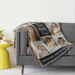 Bester Papa je 11-Foto-Throw-Blanket Decke