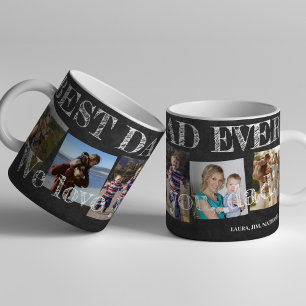 Bester Papa je 5 Foto Collage wir Liebe Sie Kaffeetasse