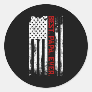 Bester Papa je amerikanischer Flaggenvater -€™S Da Runder Aufkleber