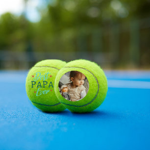 Bester Papa je Foto in Handschrift Tennisbälle