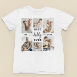 Bester Papa je - Fotomaterial zum Vater T-Shirt<br><div class="desc">Feiern Sie Ihren Papa stilvoll mit dem "Best Daddy Ever" Foto Collage T - Shirt des Vatertages. Dieser individuelle T - Shirt verfügt über eine wunderschön gestaltete Collage aus Foto, in der Sie wertvolle Erinnerungen und besondere Momente mit Ihrem Vater präsentieren können. Dieses Shirt rund um die herzerwärmende Botschaft "Best...</div>