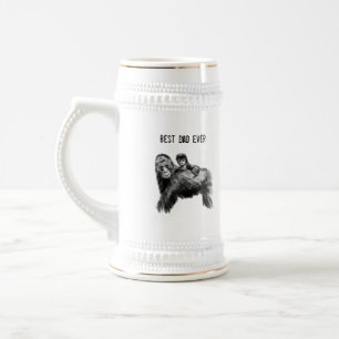 Bester Papa je Gorilla mit Baby Bierglas