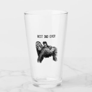 Bester Papa je Gorilla mit Baby Glas
