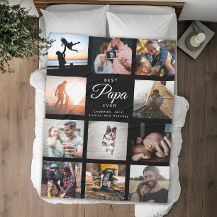 Bester PAPA je moderner Vater für FotoCollage Fleecedecke