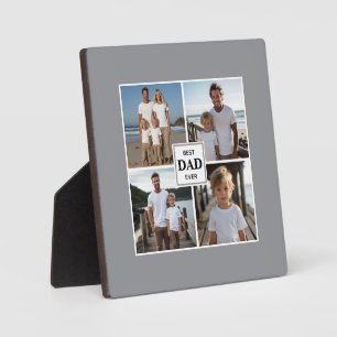 Bester Papa je personalisiert 4 Fotovorlagen Fotoplatte