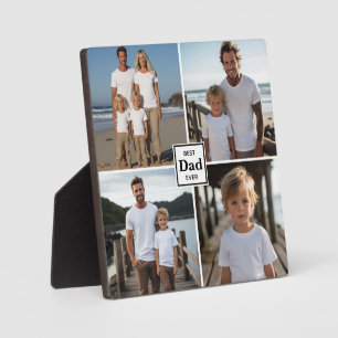 Bester Papa je personalisiert 4 Fotovorlagen Fotoplatte