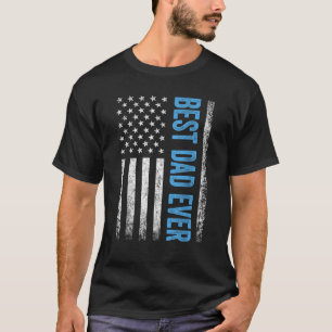 Bester Papa je US-amerikanische Flagge Geschenk fü T-Shirt