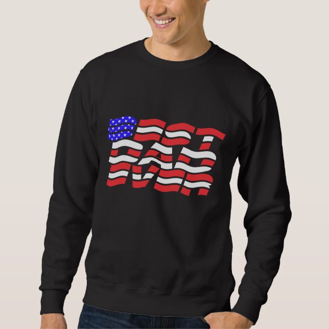 Bester Papa je US-Flagge Sweatshirt (Vorderseite)