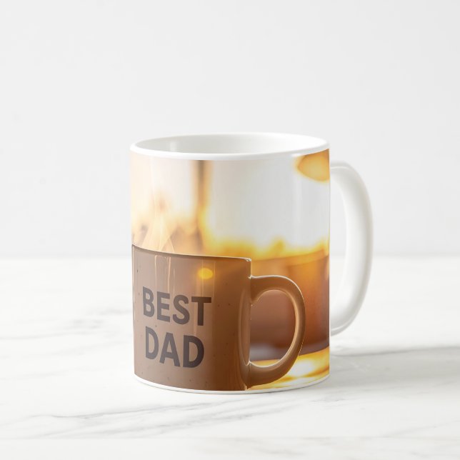 Bester Papa Kaffeebecher - Vatertagsgeschenk Kaffeetasse (VorderseiteRechts)