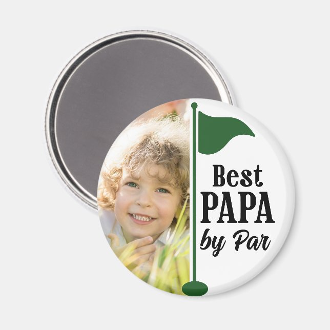 Bester Papa laut Par Foto Golf Flagge Magnet (Vorderseite/Rückseite)