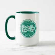 Bester Papa modernes Grün Vatertag