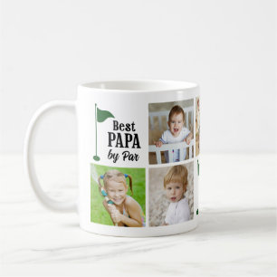 Bester Papa nach Par 7 Foto-Collage Golfer Kaffeetasse
