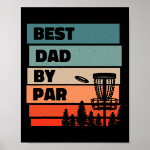 Bester Papa nach Par, Disc-Golf-Scheibenwerfer Dis Poster