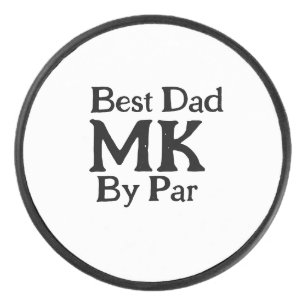 Bester Papa nach Par Monogramm Vater Tag einfache Eishockey Puck