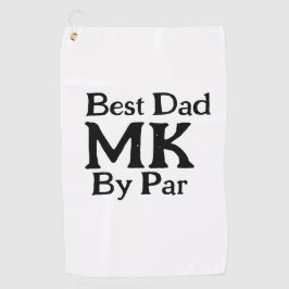 Bester Papa nach Par Monogramm Vater Tag einfache  Golfhandtuch