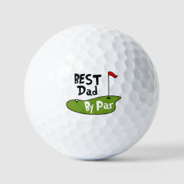 Bester Papa nach Par-Vorlage personalisierter Name Golfball